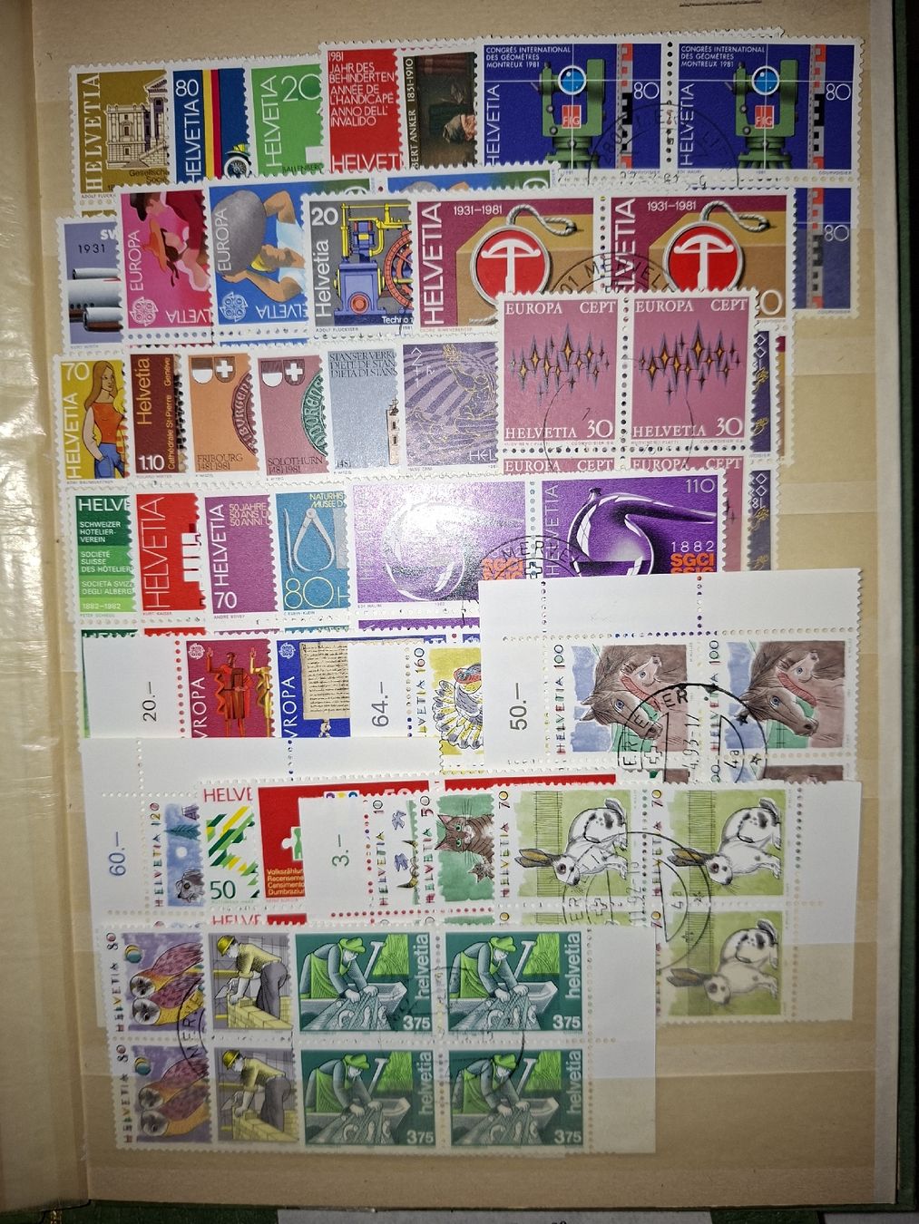Alle Briefmarken: Album Blocks / Werbemarken  – Gebraucht aus Balgach von SIMEON27 2