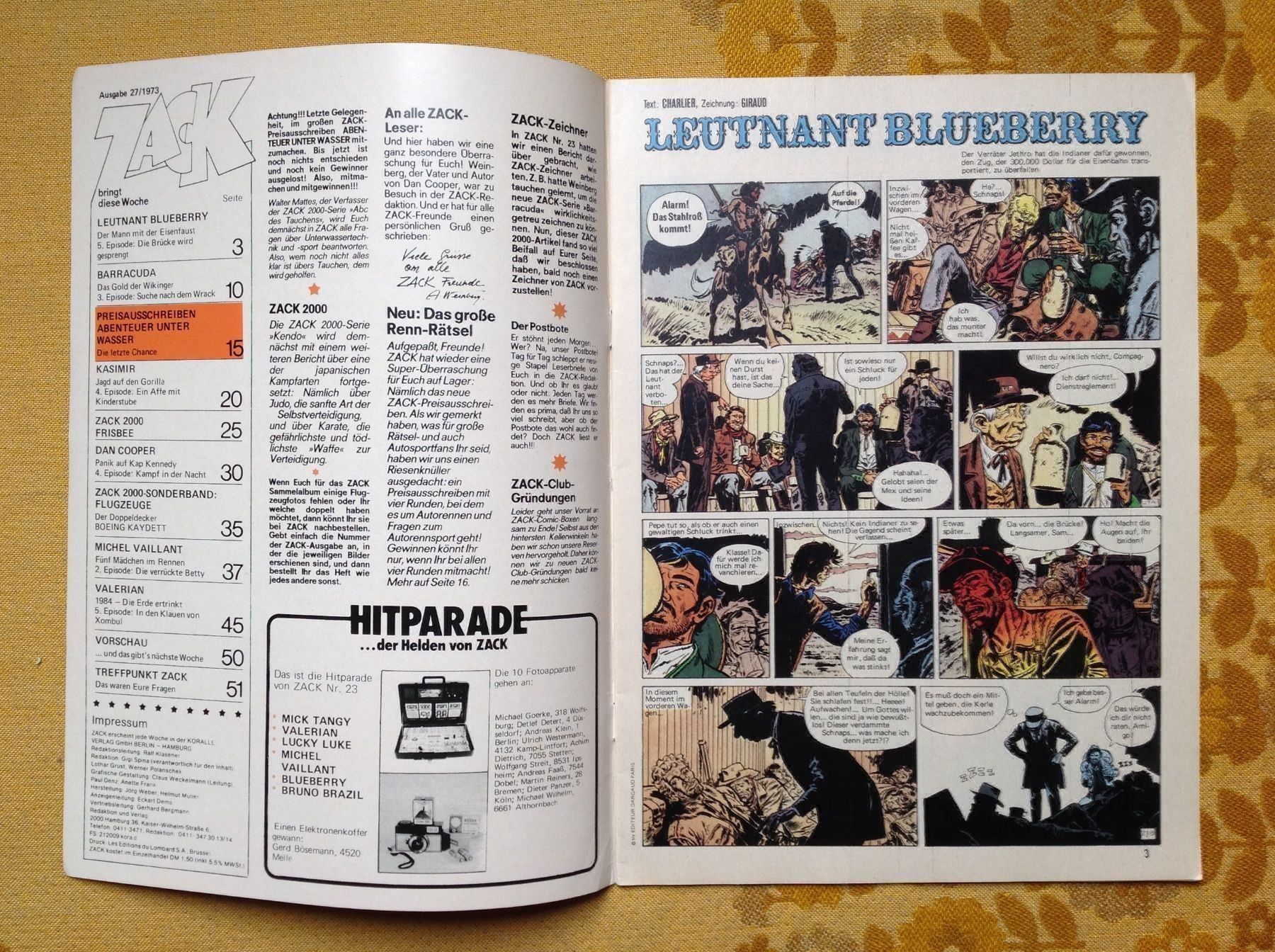 BD: Zack Heft Nr 27 von 1973 – D'occasion à Endingen par nathan05 1