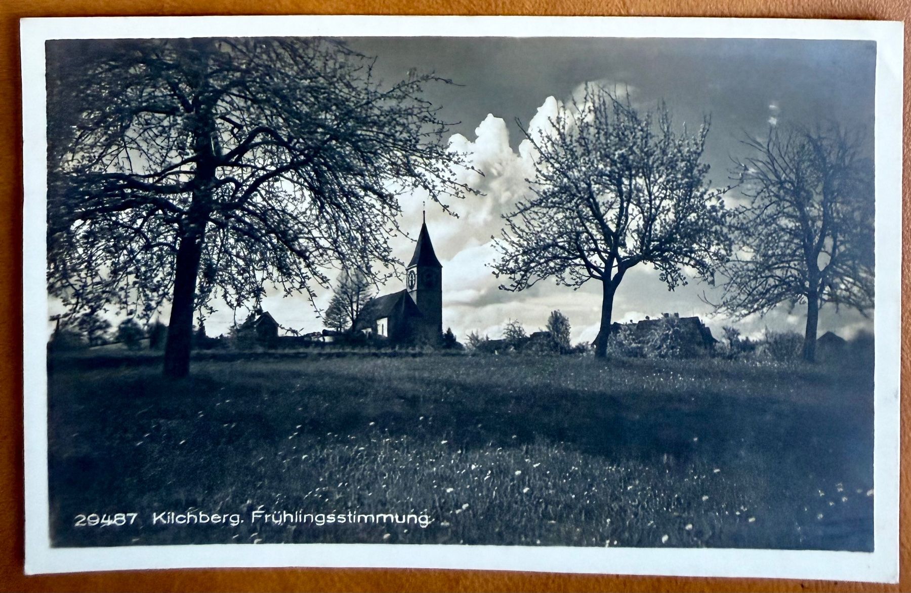 Ansichtskarten: Kilchberg - Kirche - Frühlinggsstimmung. 1925 – Gebraucht aus Lutry von Ediego