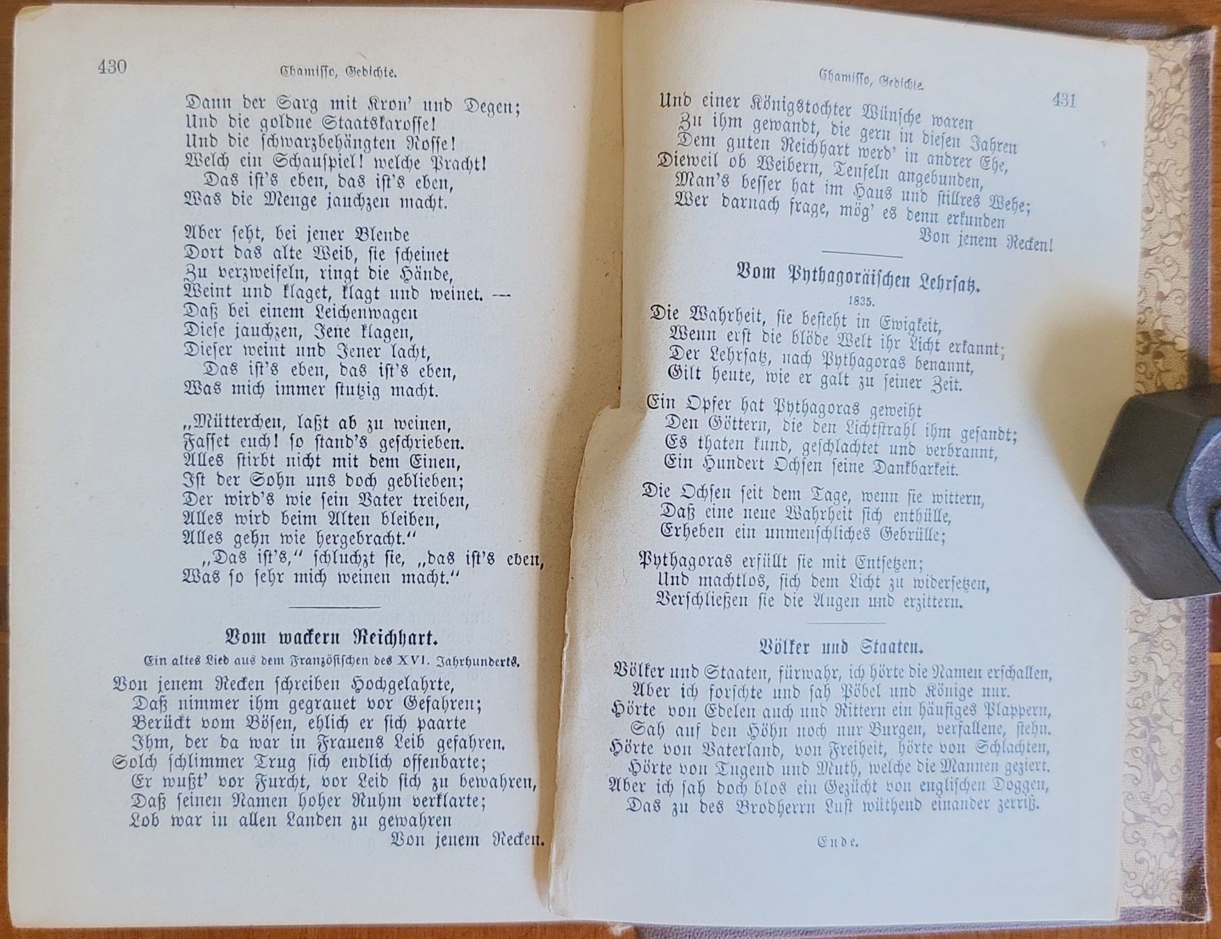 Livres: Gedichte von Adelbert von Chamisso, 1886 – D'occasion à Muttenz par Mithrur 6