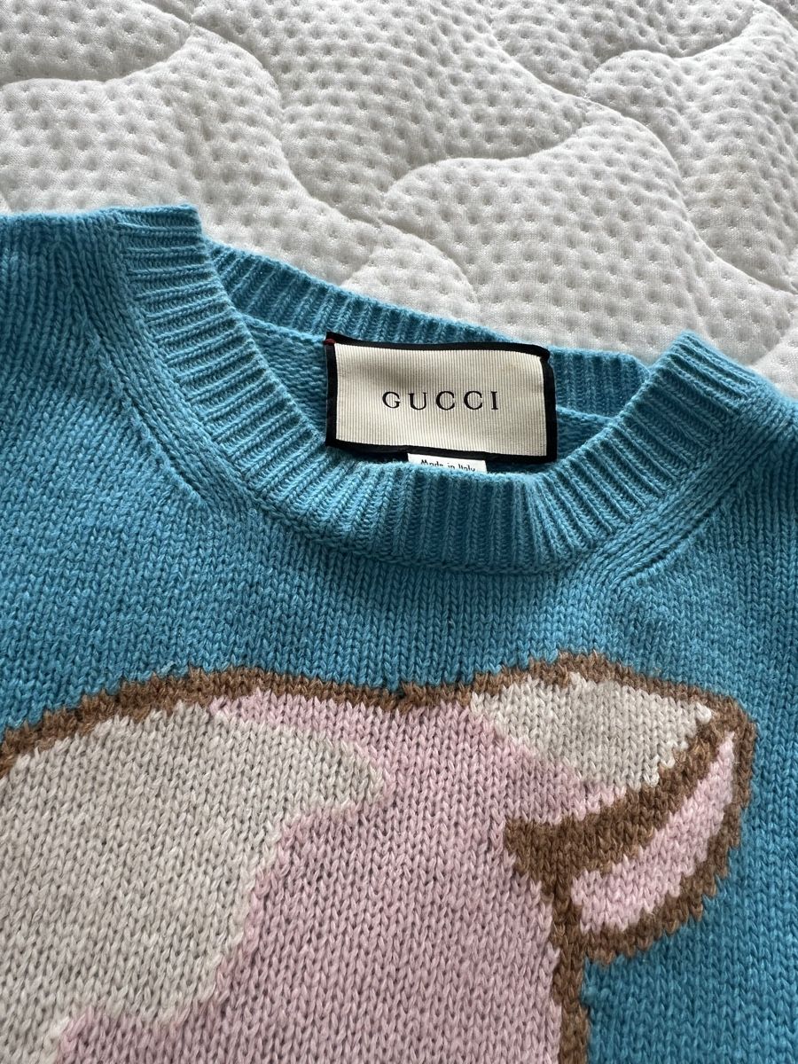 Gucci Maglioni & Felpe: Gucci Lamm-Pullover, Grösse M Türkis – Usato da Meilen venduto da Dievondort 1