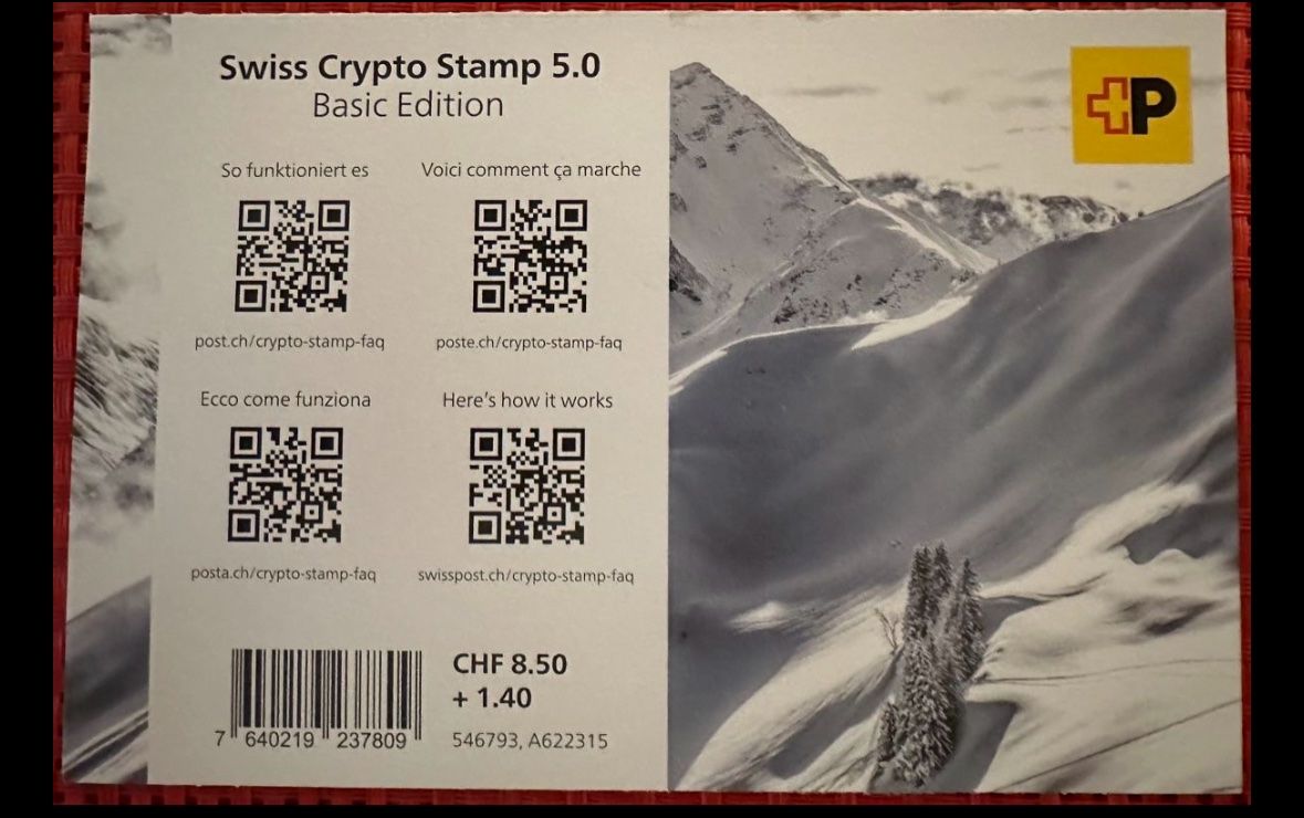 Couverts & Versandtaschen: Swiss Crypto Stamp 5.0 Basic Edition Couvert / Umschlag – Neu (gemäss Beschreibung) aus Comano von saaaale