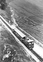 Monte Generoso TI Treno cremagliera fermata Bellavista Bahn 