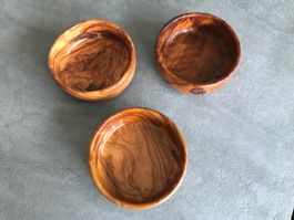 Bol en bois d’olivier (lot de 3)