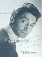 Renaud Mary (1918-1977) Schauspieler - Autogramm  FANTOMAS