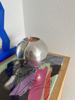 Postmoderner vintage Ikea Nässjö Chrom Kerzenständer rund