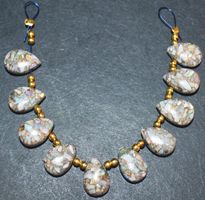 Briolette Set L-3994 – 10 Stück äthiopischer Opal Kupfer Tür