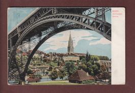 BERN - Kirchenfeldbrücke - 1906 // Falte //