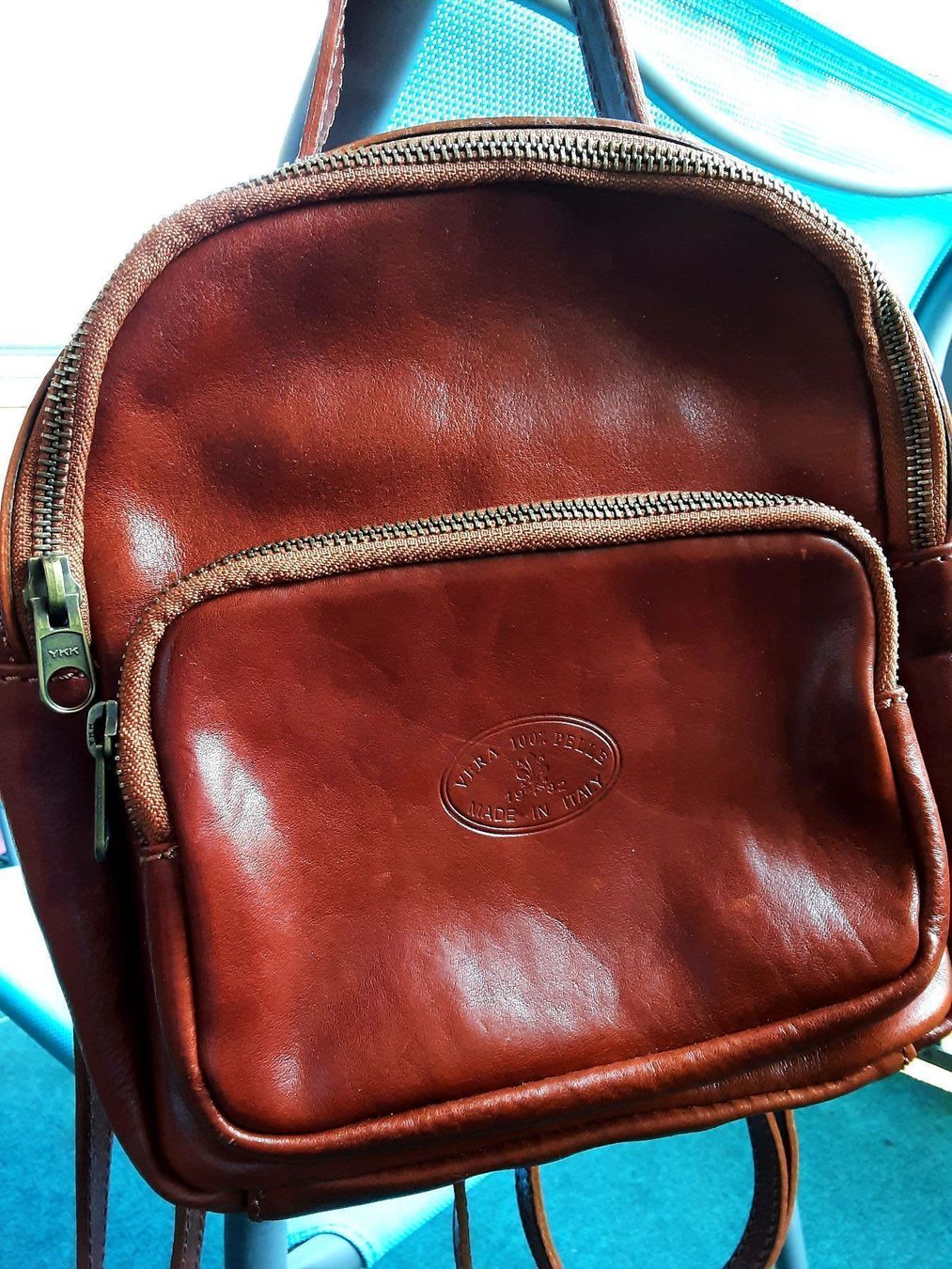 Zaini: Lederrucksack (Farbe: Cognac) – Nuovo (secondo la descrizione) da Bern venduto da Javero 1