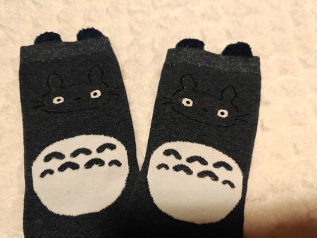 Totoro kawaii blue socks new 
