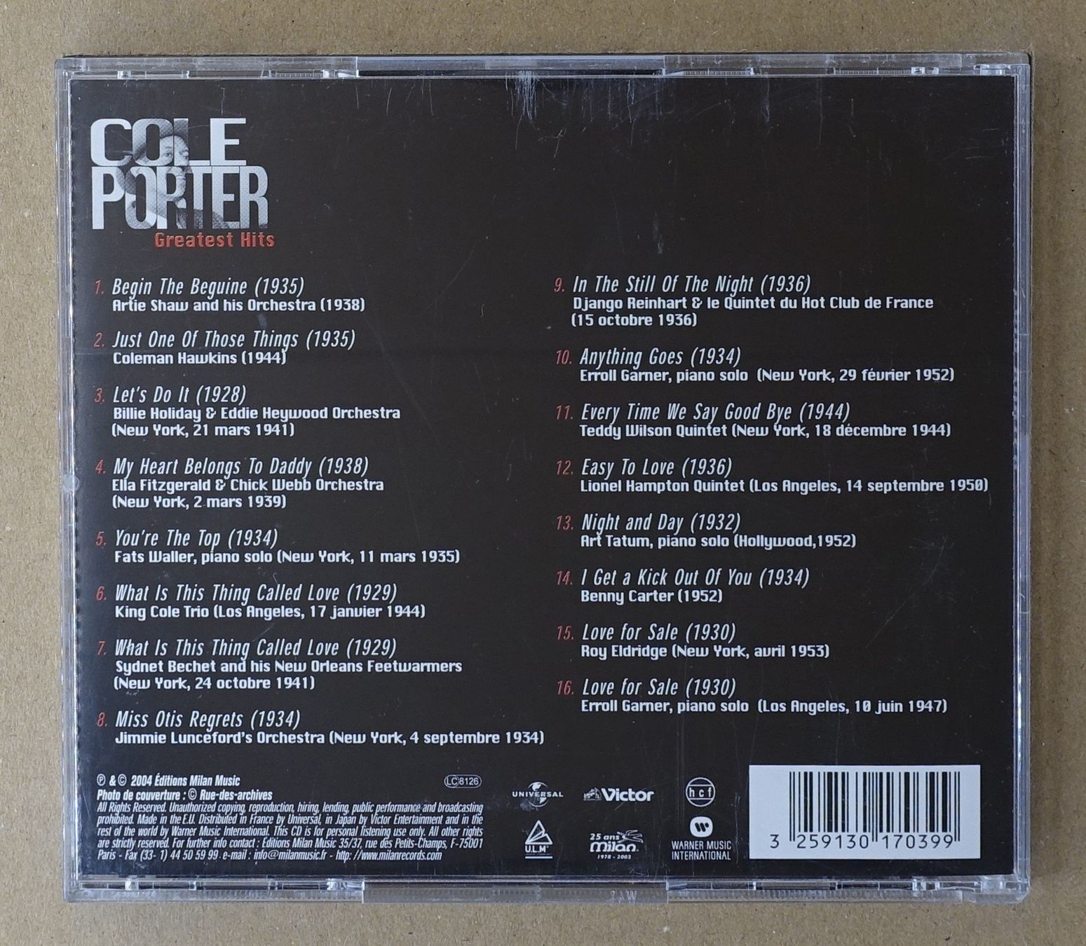 CD: Cole Porter: Greatest Hits - D18 – Usato da Sessa venduto da discoverymedia 1