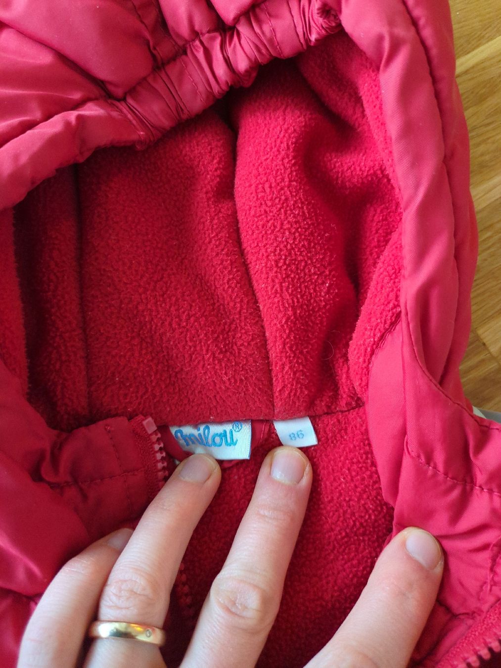 Giacche & Cappotti: Rote Winterjacke, Grösse 86, von Milou – Usato da Basel venduto da Blumenwiese2 1