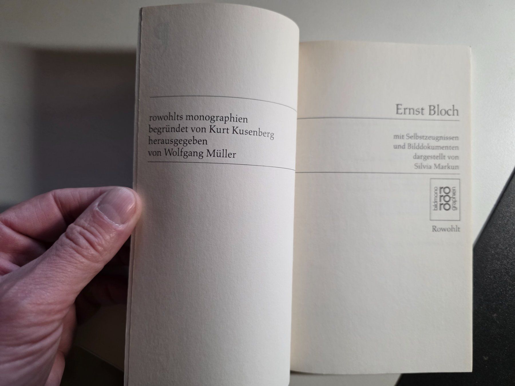 Libri: Ernst Bloch - rororo 1977 - Silvia Markun – Usato da Walterswil BE venduto da Lonitti 2
