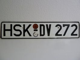 Nummernschild /Auto / Kfz-Kennzeichen Deutschland HSK-DV 272