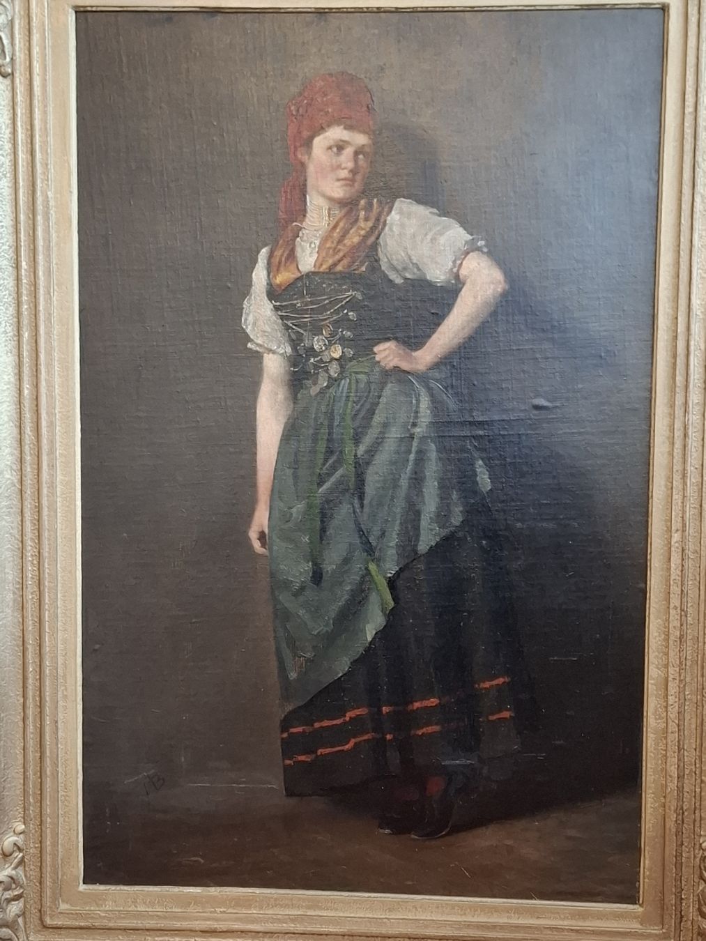 Gemälde: Frank Buchser? Grosses Gemälde um 1880 signiert F.B. – Gebraucht aus Zürich von Rousseau11