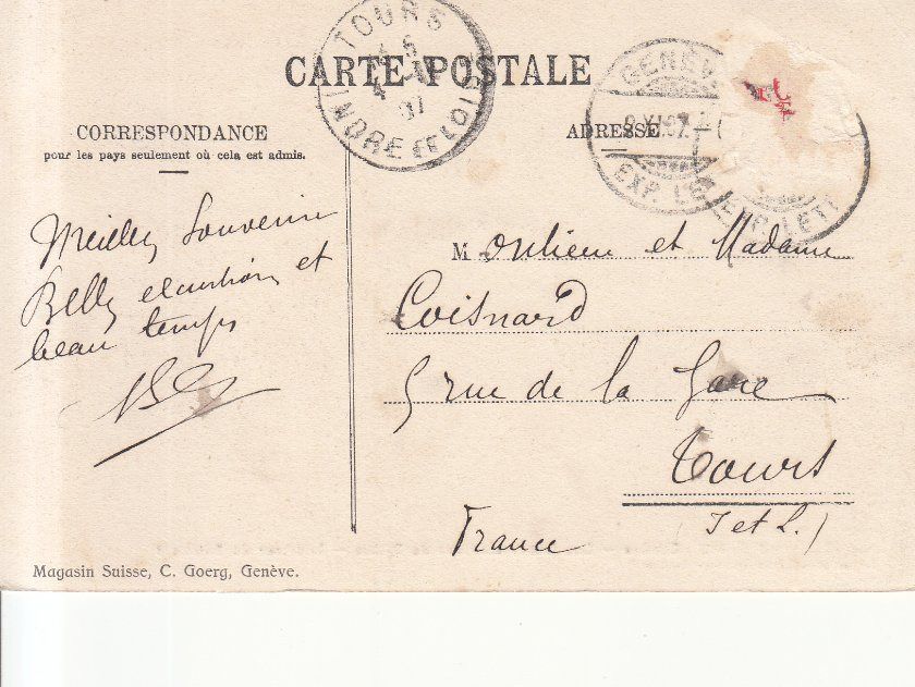 Cartoline postali: Genève 1907 – Usato da Bürglen TG venduto da StampGraf 1