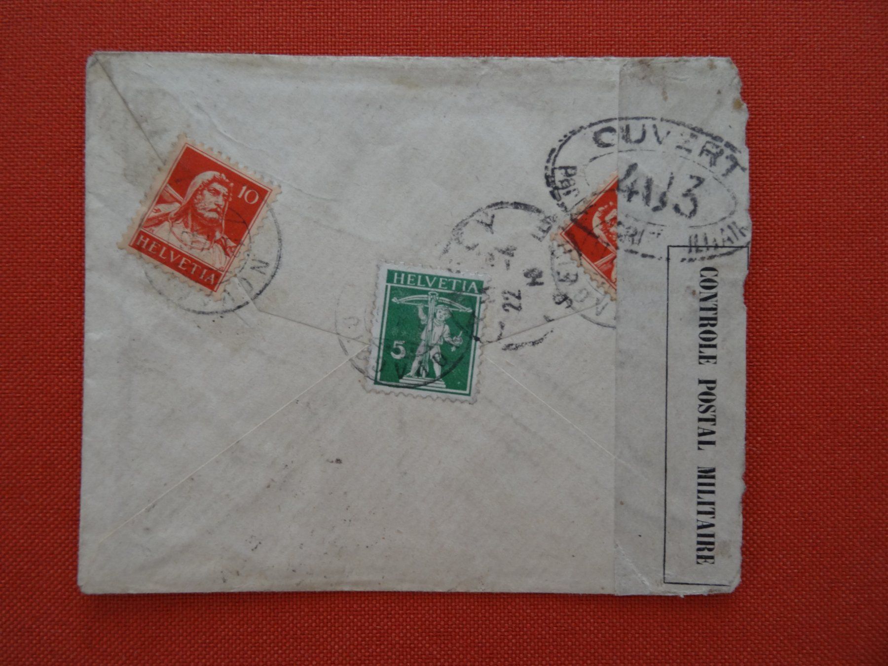 Buste & buste per spedizione: altes schweizer Briefchen abgestempelt 20.04.1916 Novaggio – Usato da Lupfig venduto da JUTA09