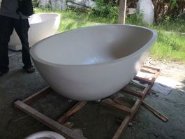 Badewanne Freistehend Wanne Terrazzo Stein Becken Steinwanne