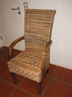 Flechtstuhl, Stuhl mit Armlehnen