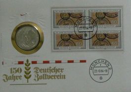 Numisbrief 150 Jahre Deutscher Zollverein Münze
