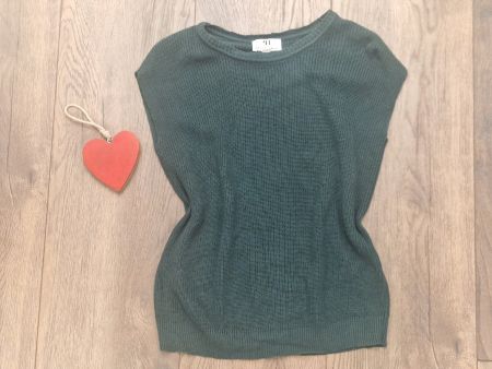 Peter Hahn ärmelloses Strickpulli dunkelgrün 36 top Zustand