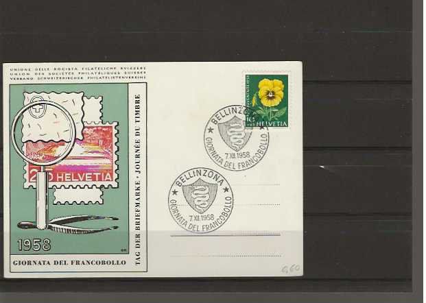 Cartoline postali: carte journée du timbre 1958 – Usato da Sorvilier venduto da carose01
