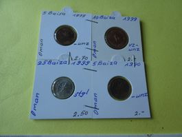 Oman 1979-99,   4 alte Münzen