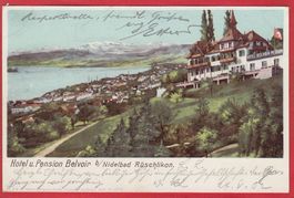RÜSCHLIKON HOTEL BELVOIR BEI NIDELBAD 1902