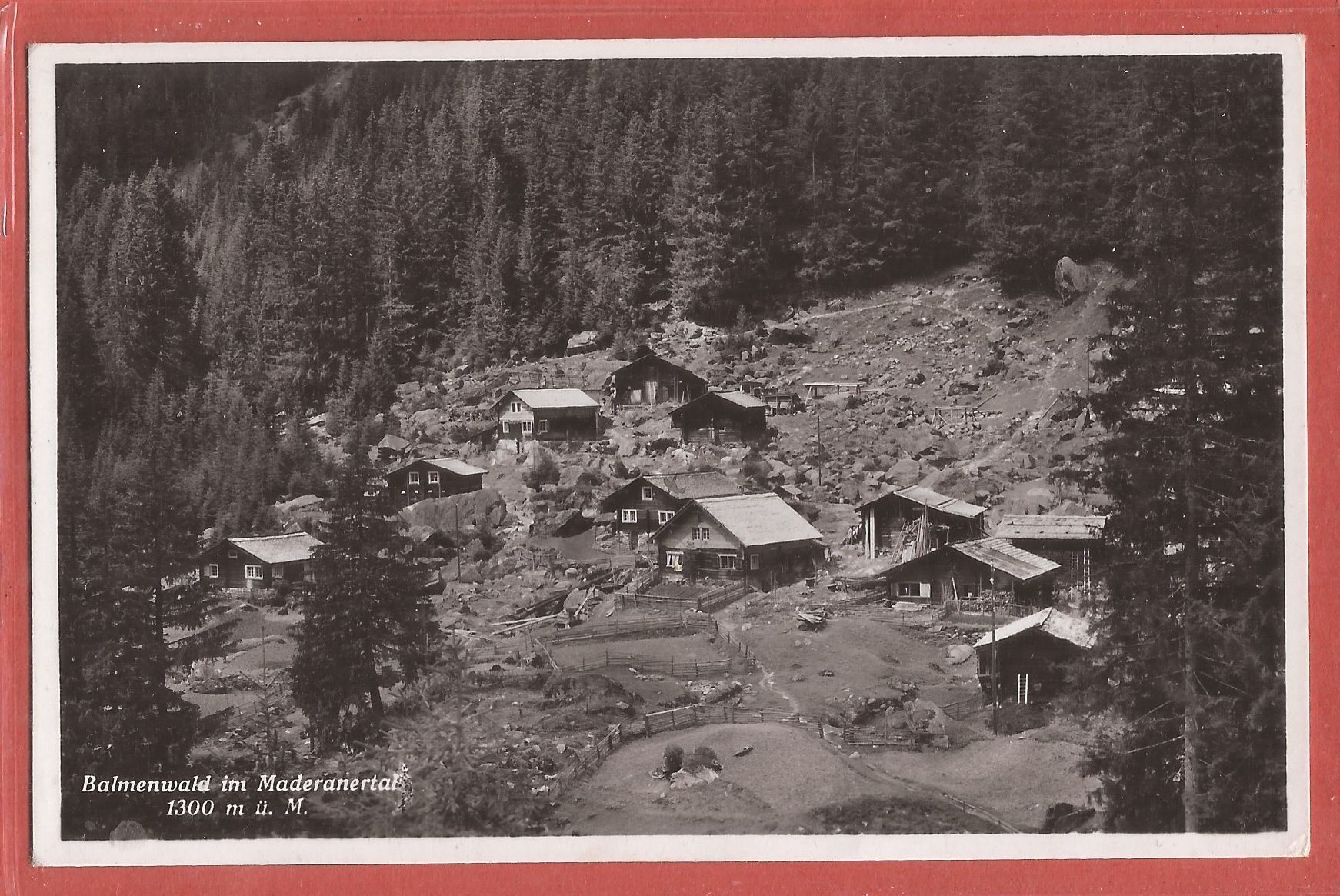Cartoline postali: Balmenwald im Maderanertal - 1938 – Usato da Fislisbach venduto da Porano