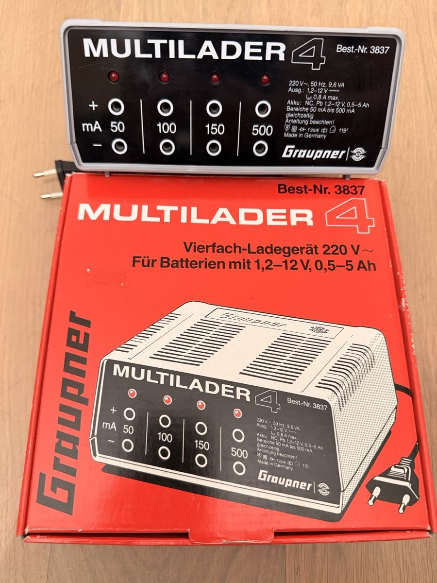 Graupner Akkus & Batterien: Graupner Multilader 4 - Vierfach-Ladegerät für Batterien – Neu (gemäss Beschreibung) aus Alpnach Dorf von MiKoMarkt