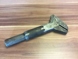 Antiker Rollgabelschlüssel Stahl geschmiedet