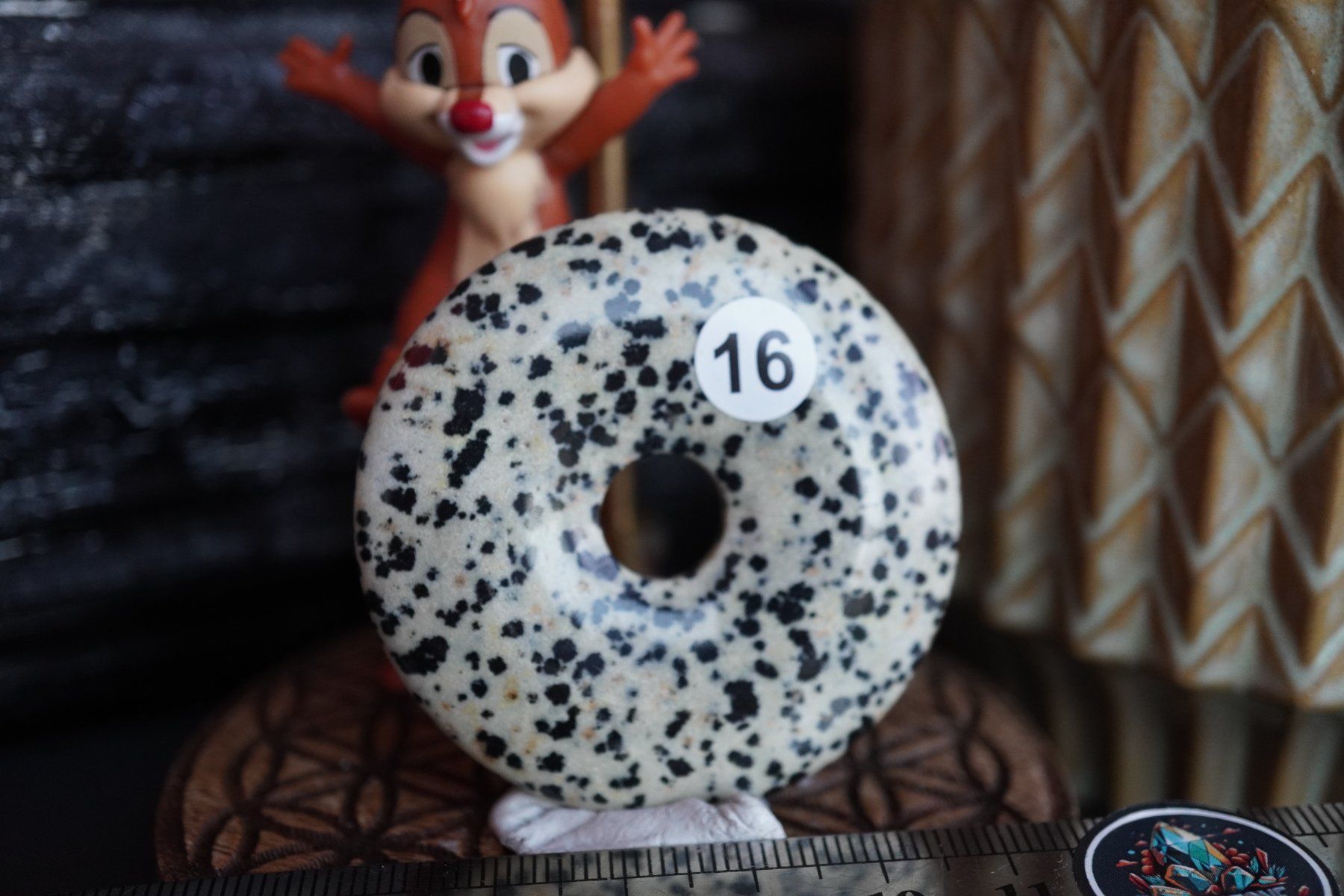 Minerali & Pietre curative: Dalmatiner  jasper Pi Scheibe  ca 50mm   ab  1.-     Räumung – Nuovo e nell'imballaggio originale da Eschenbach SG venduto da topstone 3
