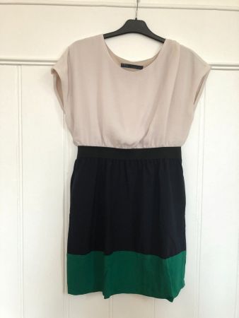ZARA Kleid Colorblock Sommerkleid Cocktailkleid Party