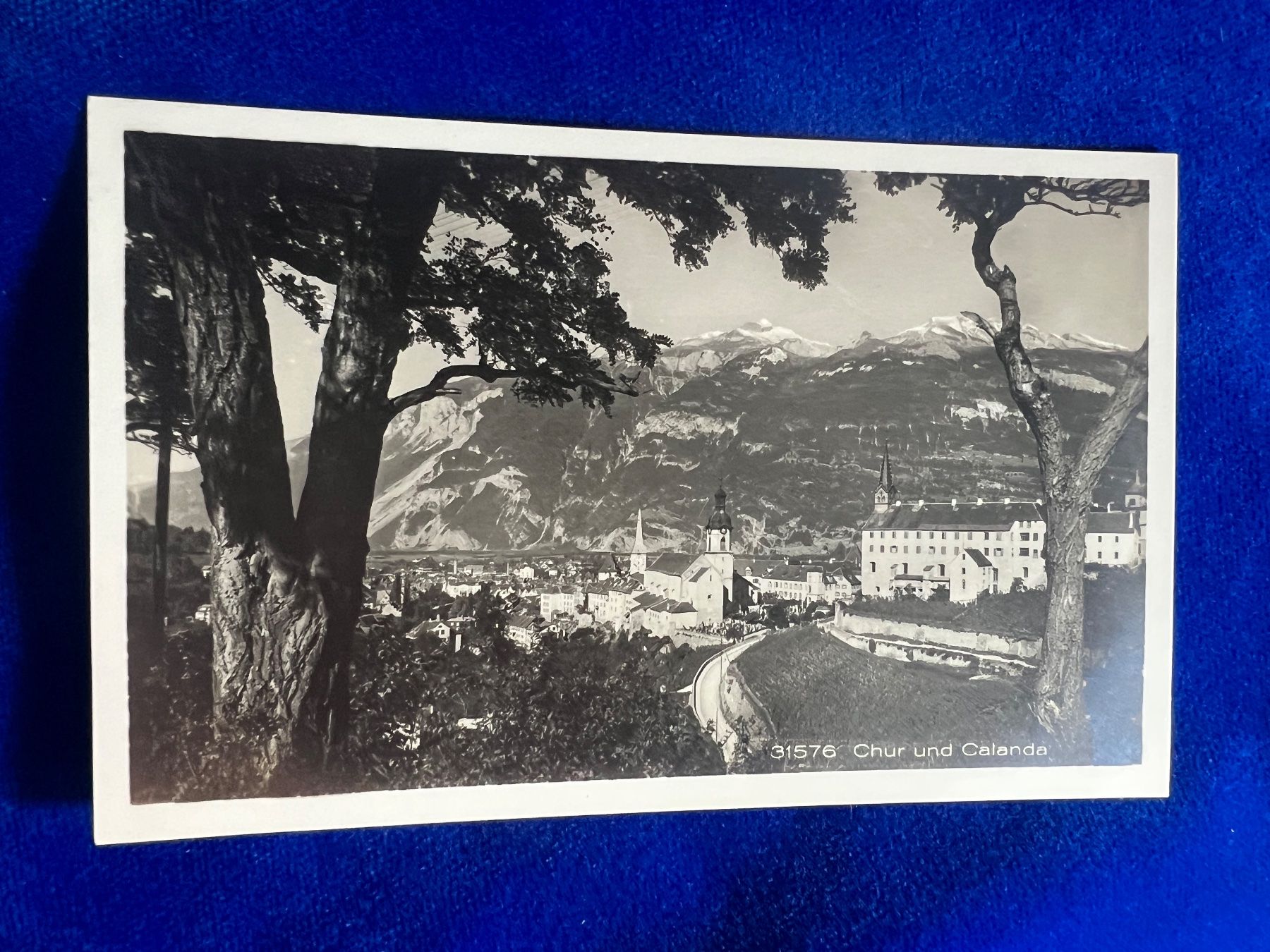 Cartoline postali: Alte Postkarte Chur und Calanda, 1935 – Usato da Hermetschwil-Staffeln venduto da militaria-schweiz