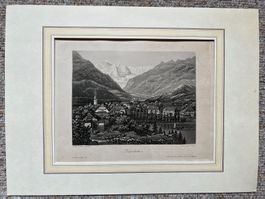 Interlaken Kupferstich H.F. Leuthold um 1840