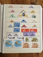 Briefmarkensammlung 18-Seitig, Olympische Spiele, Tiere, etc