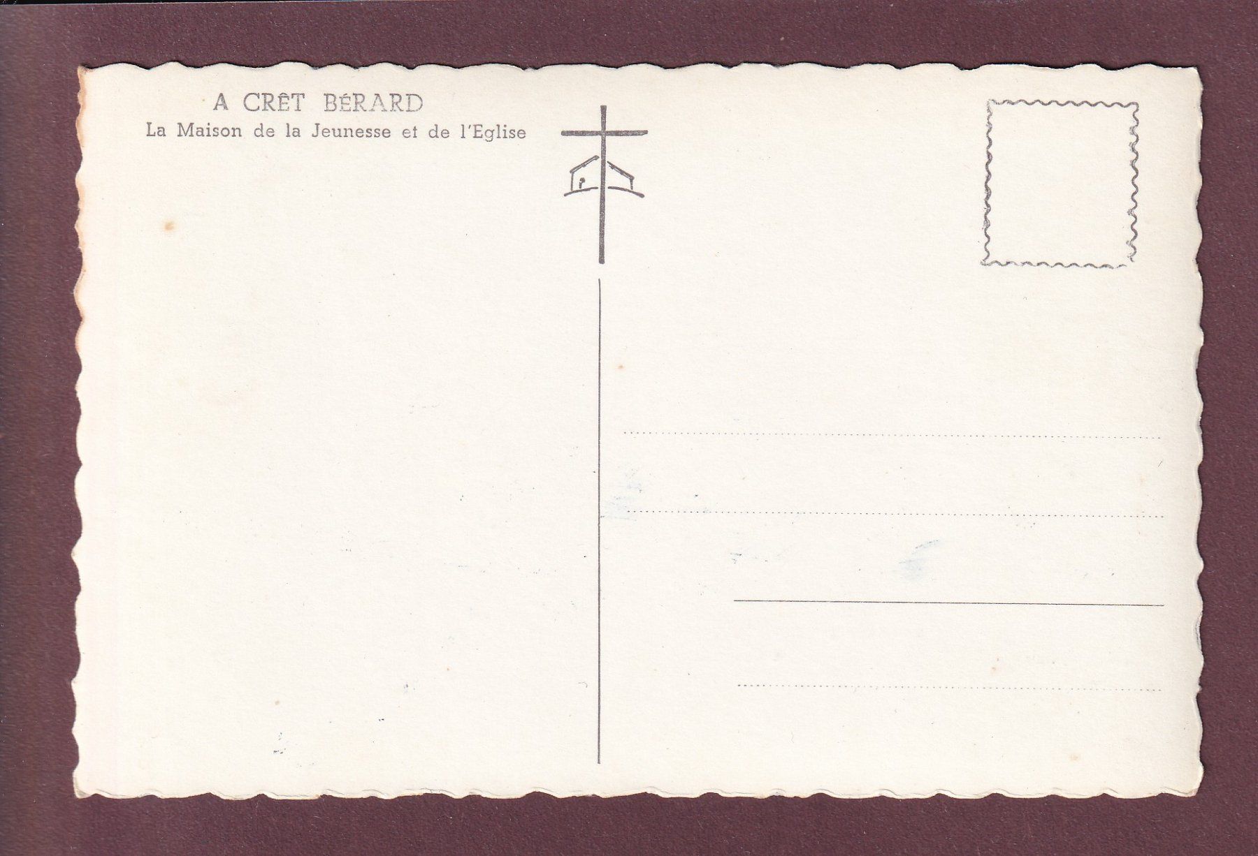Ansichtskarten: CRÊT BERARD - Maison de la Jeunesse – Gebraucht aus Pully von nicecards 1