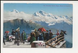 AK ca.1910 Touristen auf  Schynige Platte, Mönch & Jungfrau