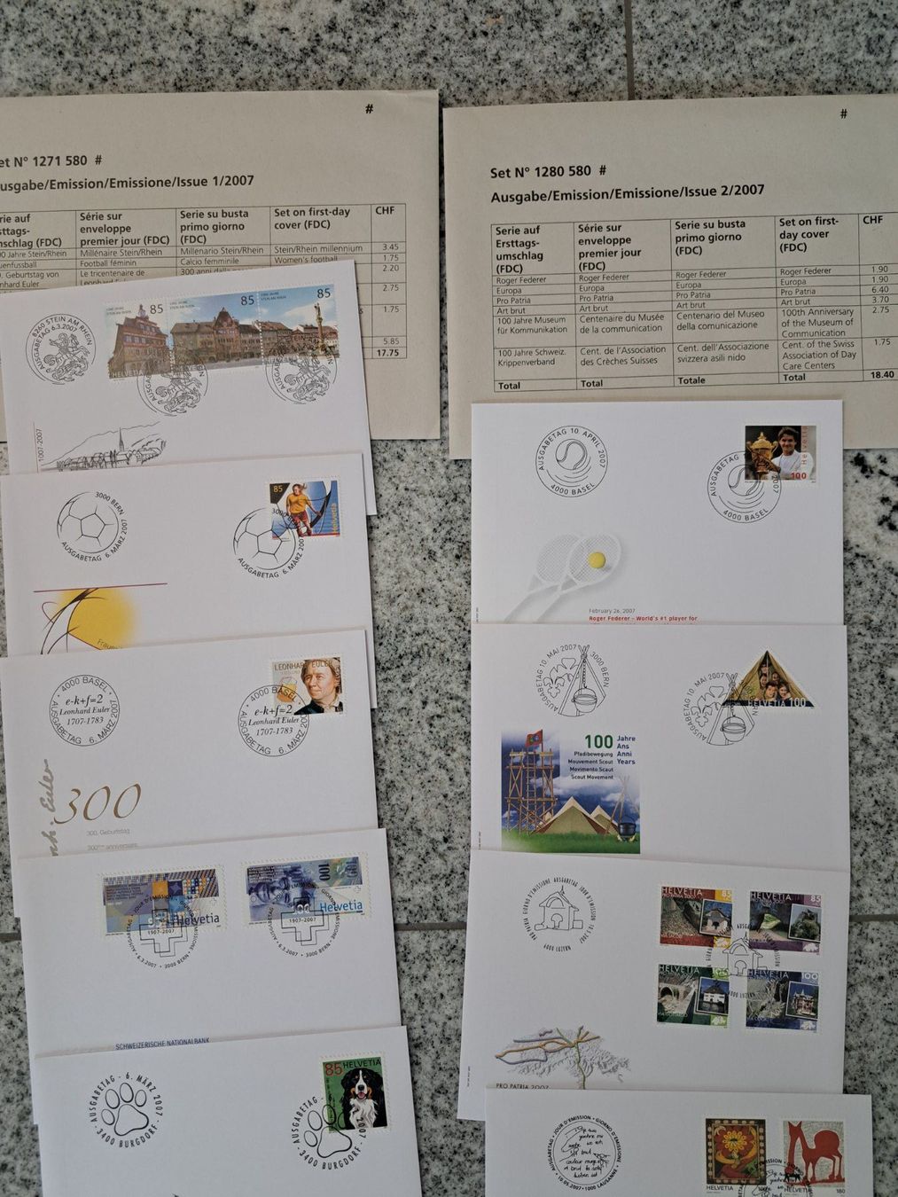 Alle Briefmarken: Ersttagsbriefe Jahresserie 2007 FDC Briefe – Neu und originalverpackt aus Bazenheid von derdelorean01 1