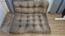 Lounge Kissen-Set Europaletten, Cocon, Beige/Grau - NEU
