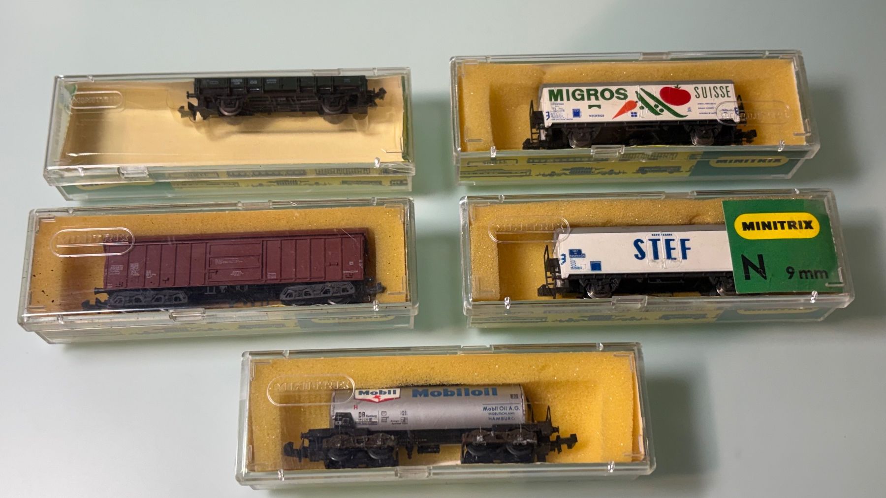 Trix Modellini di ferrovie: Minitrix Güterwagons Spur N – Usato da Oensingen venduto da sternchen011