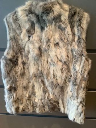 100% Kanichenfell Gilet in Grösse L/XL