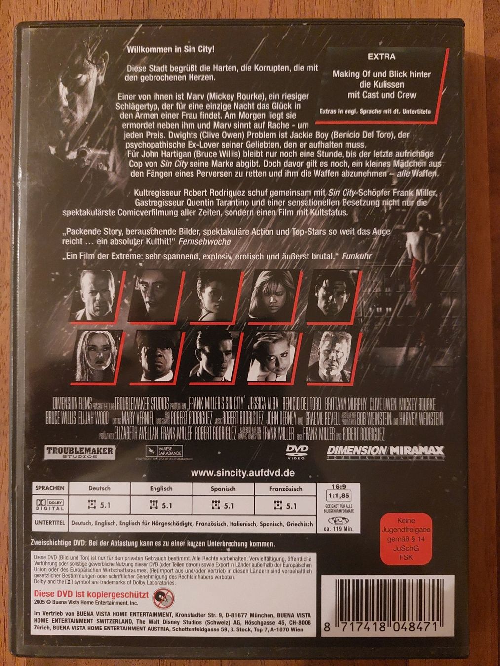 Tutti i DVDs: DVD - Sin City 1 – Usato da Rheinfelden venduto da FilmAuktion 1