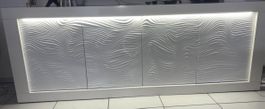 Sideboard Weiss mit Wellenfront & Beleuchtung, modern!