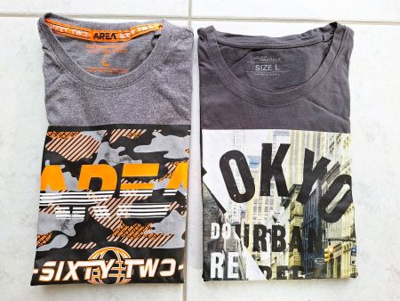 2 coole T-Shirts für Jungs Gr. L
