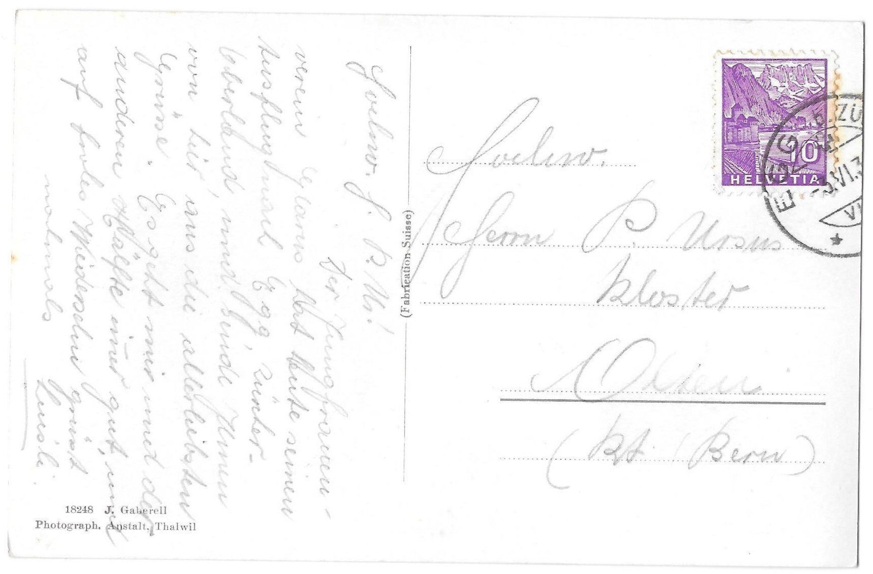 Cartoline postali: Egg Wallfahrtskirche St. Antonius – Usato da Olten venduto da clotaldi 1