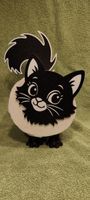 Toilettenpapierhalter Katze schwarz weiss neuwertig