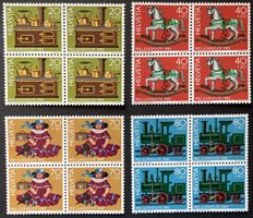 1983, PJ Viererblock Serie postfrisch (**), unter Postpreis