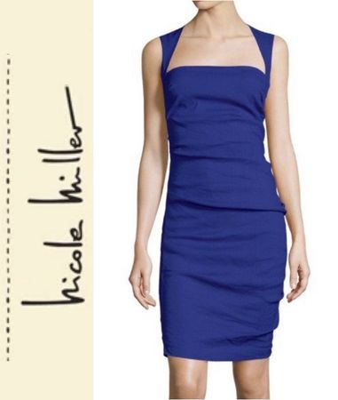 Nicole Miller Royal Blue/Purple Dress, Size US 8/ EU 38