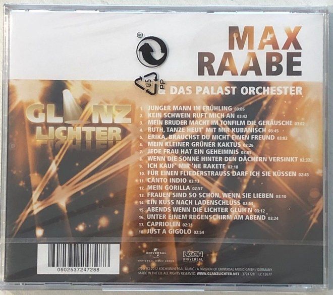 CD: Max Raabe & Das Palast Orchester – Nuovo e nell'imballaggio originale da Grüningen venduto da azulgris 1